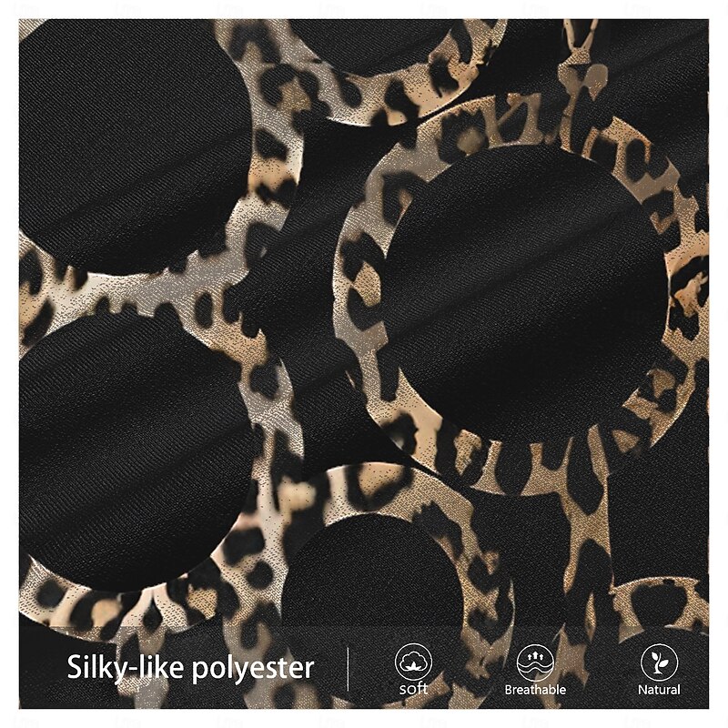 Men's Leopard Print Sweatpants Joggers Pants Trousers Mid Waist Drawstring Elastic Waist Fashion Casual Party Evening Wear Dailywear Pocket Spring Fall Winter 3D Print Black3