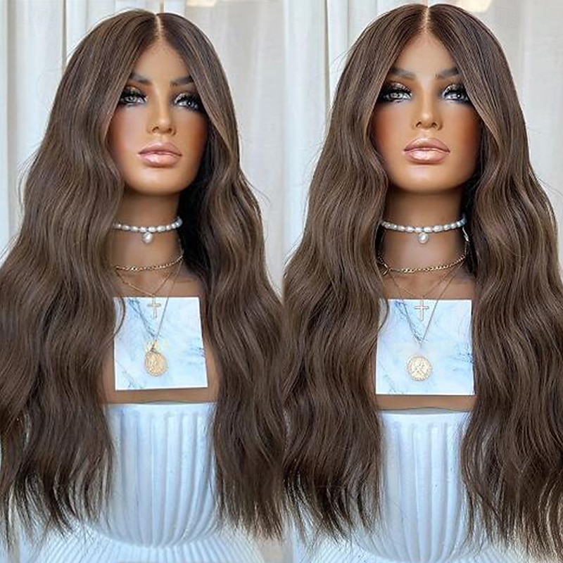 Remy Human Hair 13x4 Lace Front Wig Free Part Brazilian Hair Body Wave Wavy Auburn Wig 130% 150% Density 100% Virgin Glueless Pre-Plucked For Women Long Human Hair Lace Wig