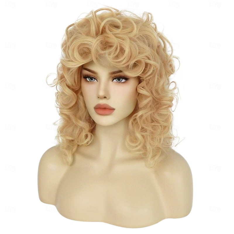 Blonde Curly Wig  Short Wig for Carnival 50s Wigs for Women Funny Wigs for Blonde Movie Womens Wigs for Cosplay Costume 60s Wigs for Women Party Wig Halloween Wigs4