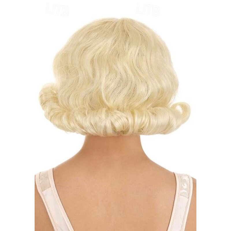 Short Blonde 50s Wig for Women Halloween Cosplay Party Wigs2