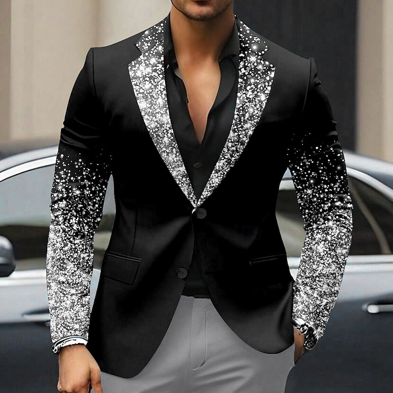 Men's 3D Print Long Sleeve Turndown Business Casual Party Evening Wear Daily Buttons 3D Print Multi Pocket