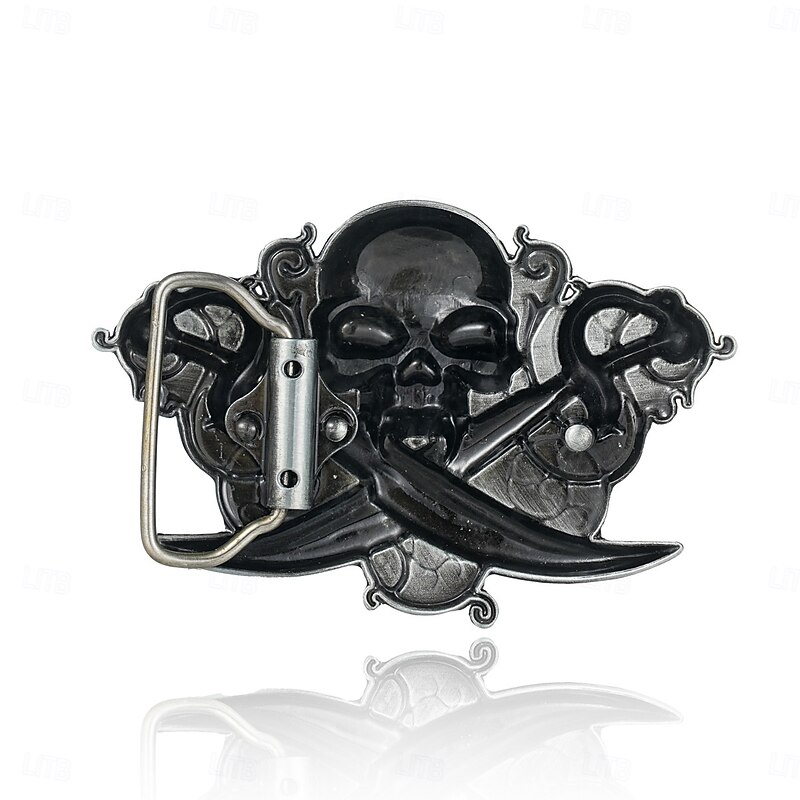 Men's Belt Buckle Buckle Silver Bronze Alloy Vintage Style Retro Vintage Pirate Daily Religious Celebrations4