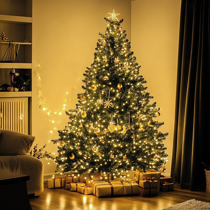 Elegant Wedding Reception Party LED String Lights, Plug-in Fairy String Lights 8 Modes Waterproof Indoor/Outdoor Christmas Tree Lights for Wedding, Party, Bedroom Decorations EU Plug and US Plug