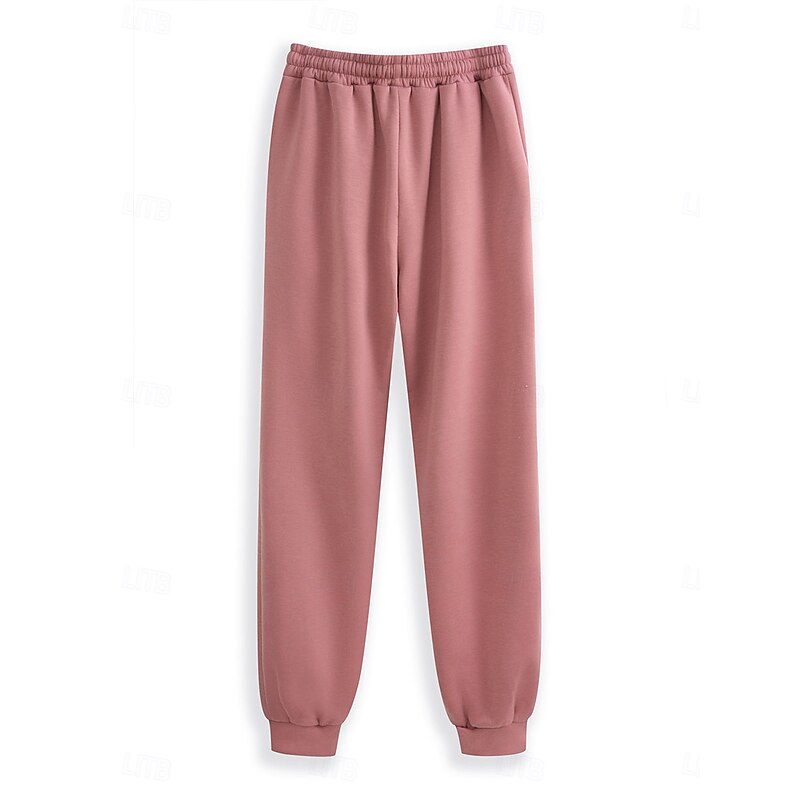 Women's 2 Pieces Loungewear Set Hoodie Tracksuits and Joggers Casual Cold Weather Phrase Print with Fleece Lining Cozy  Fit Winter3