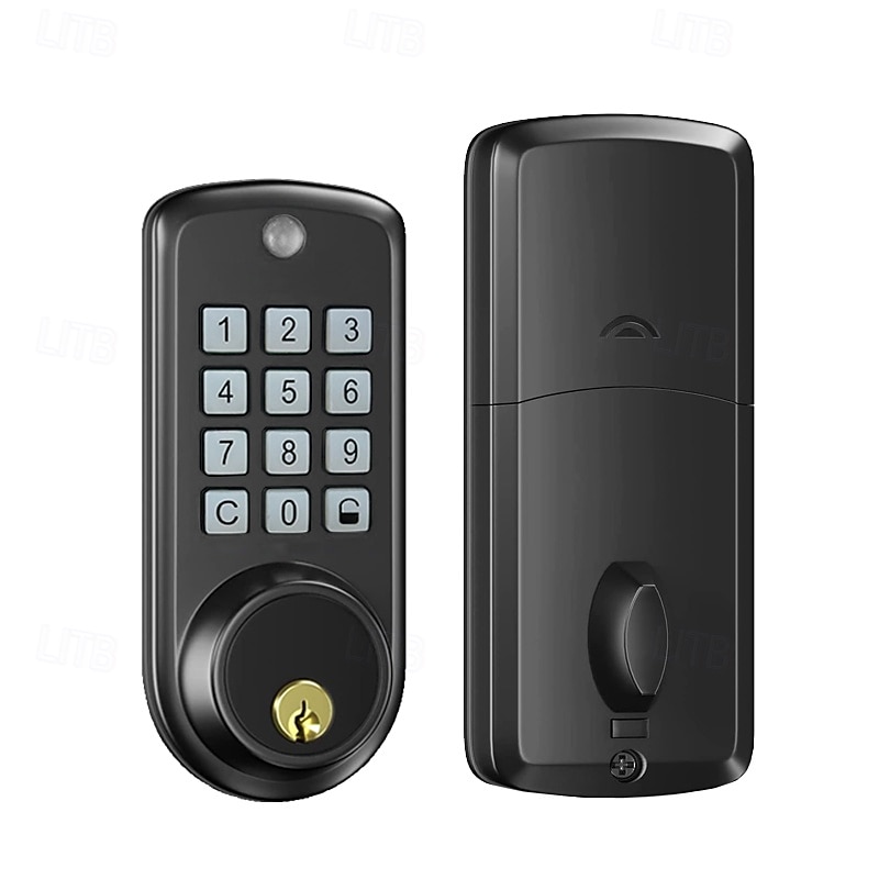 Password Lock Fully Automatic Electronic Lock Left and Right Wooden Door Lock Smart Door Lock2