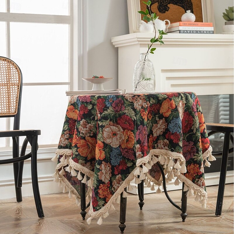 Tablecloth Decorative and Durable Table Cover Ideal for Dining and Kitchen Tables Perfect for Everyday Use or Special Occasions2