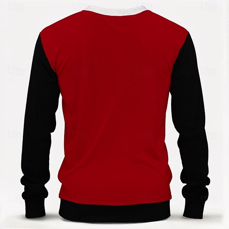 Christmas Men's Merry Christmas Sweatshirts Sweatshirt Sweatshirt Long Sleeve Sweatshirt Crew Neck Fashion Daily Party 3D Printing Christmas Vacation Party Crewneck 3D Print Winter Spring &  Fall2