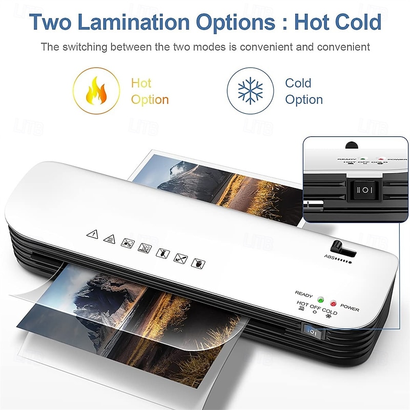 Laminator Machine 4 in 1 Thermal Laminator Quick Warm-Up Paper Trimmer 9 inches Max Width4
