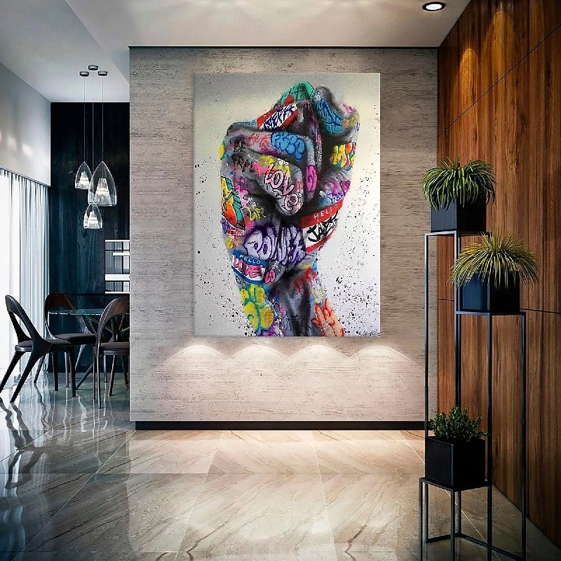 Street art oil painting handmade Abstract Street Arthritis Paintings On Canvas pop art Textured oil Painting handpainted pop art Modern Wall Art Hand Painted Artwork for Living Room bedroom Wall Decor2