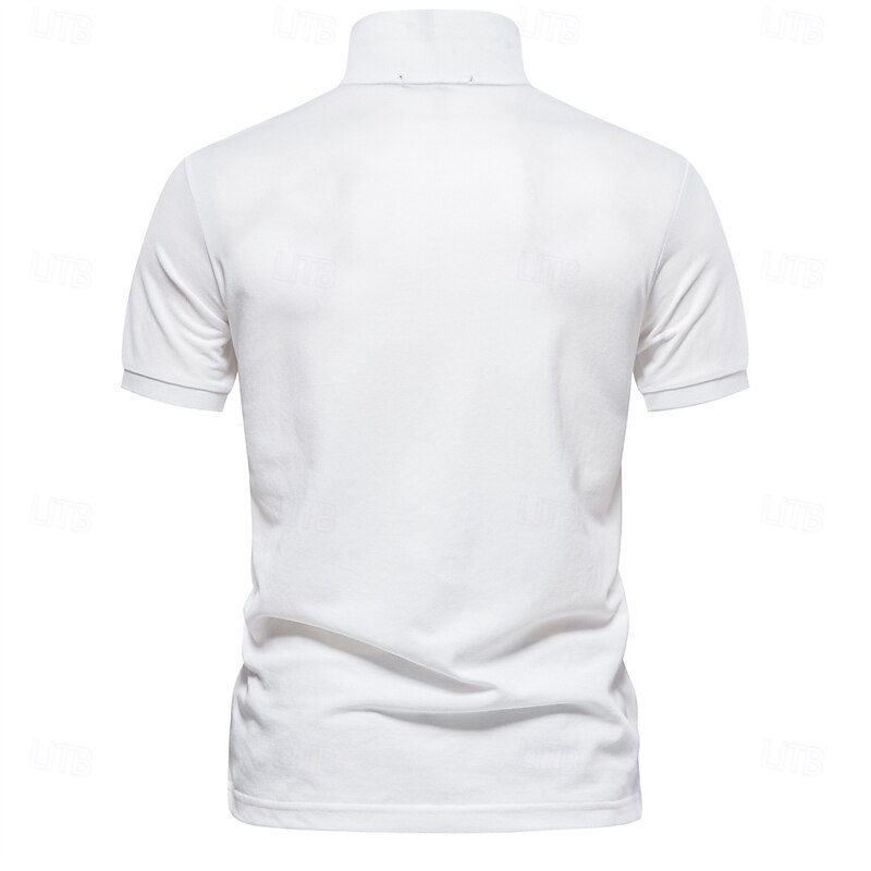 80% Cotton Brand Men's Polo Shirts Cotton Golf Polo Shirts for Men Short Sleeve High Quantity Solid Polo Men New Summer Clothing3