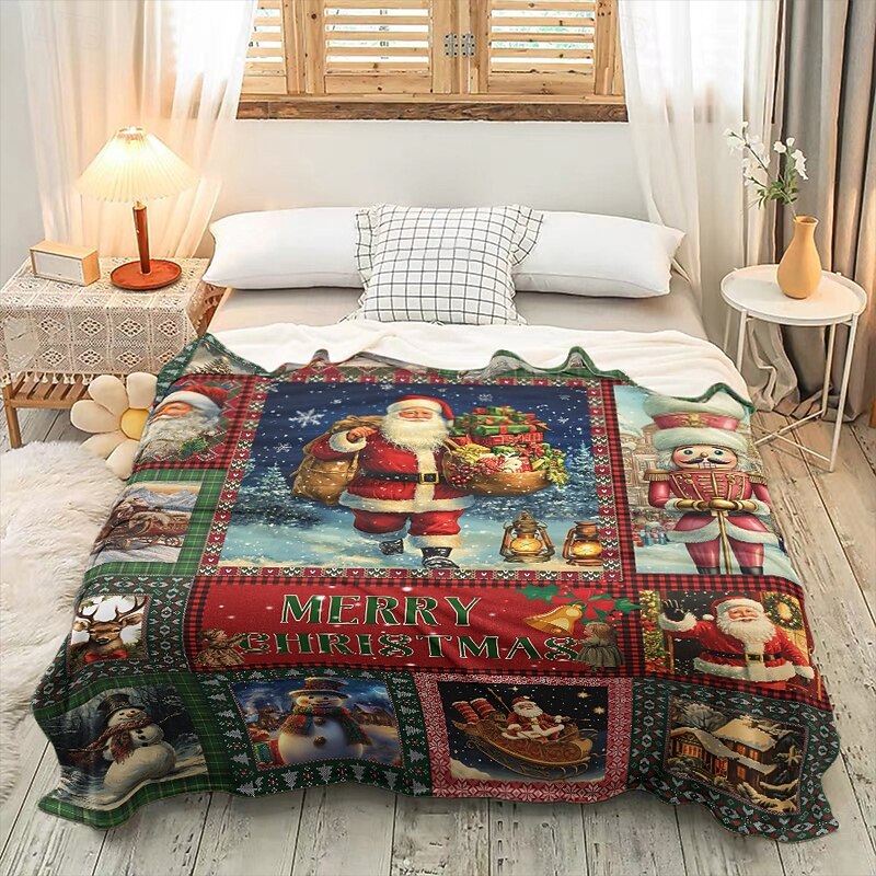 Christmas Blanket Throw Cozy and Festive Holiday Blanket Perfect for Adding Warmth and Seasonal Cheer to Your Home Decor Ideal for Couch, Bed, or Gif3