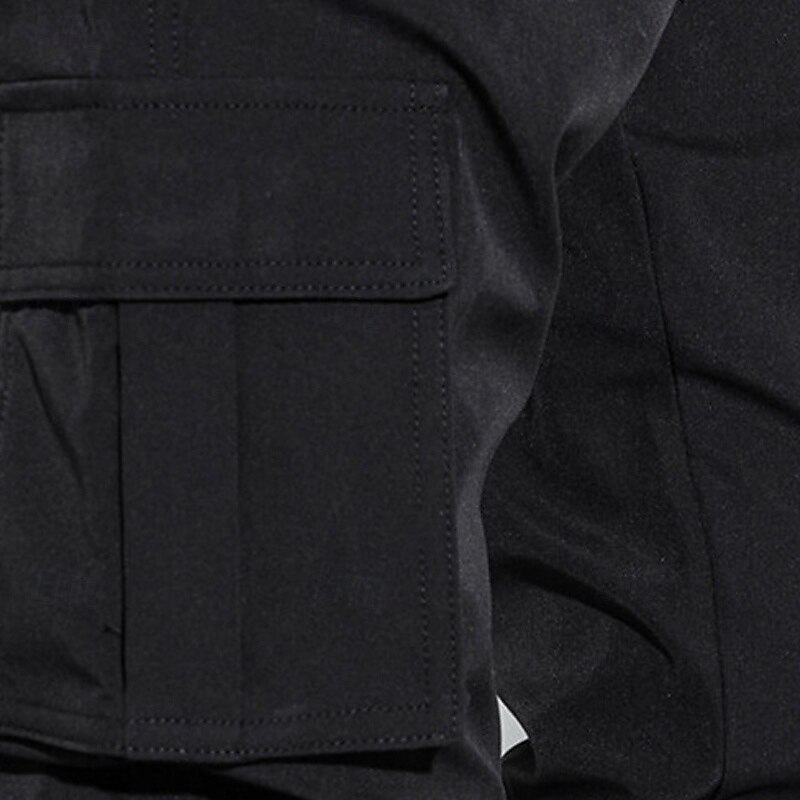 Men's Cargo Pants Joggers Trousers Drawstring Elastic Waist Multi Pocket Plain Wearable Outdoor Daily Camping & Hiking Fashion Classic Black Army Green4