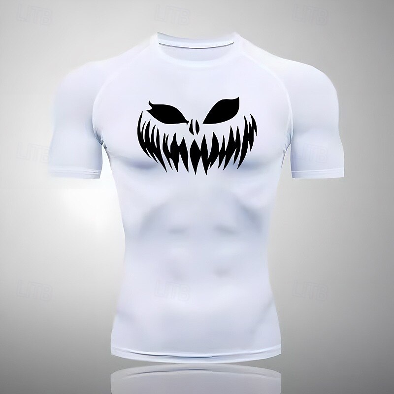 Men's Compression Shirt Athletic Shirt Gym Shirt Fitness Shirt Short Sleeve Tee Tshirt Casual Athleisure Graphic Quick Dry Soft Breathable Gym Workout Walking Jogging Sportswear Activewear Navy Black2