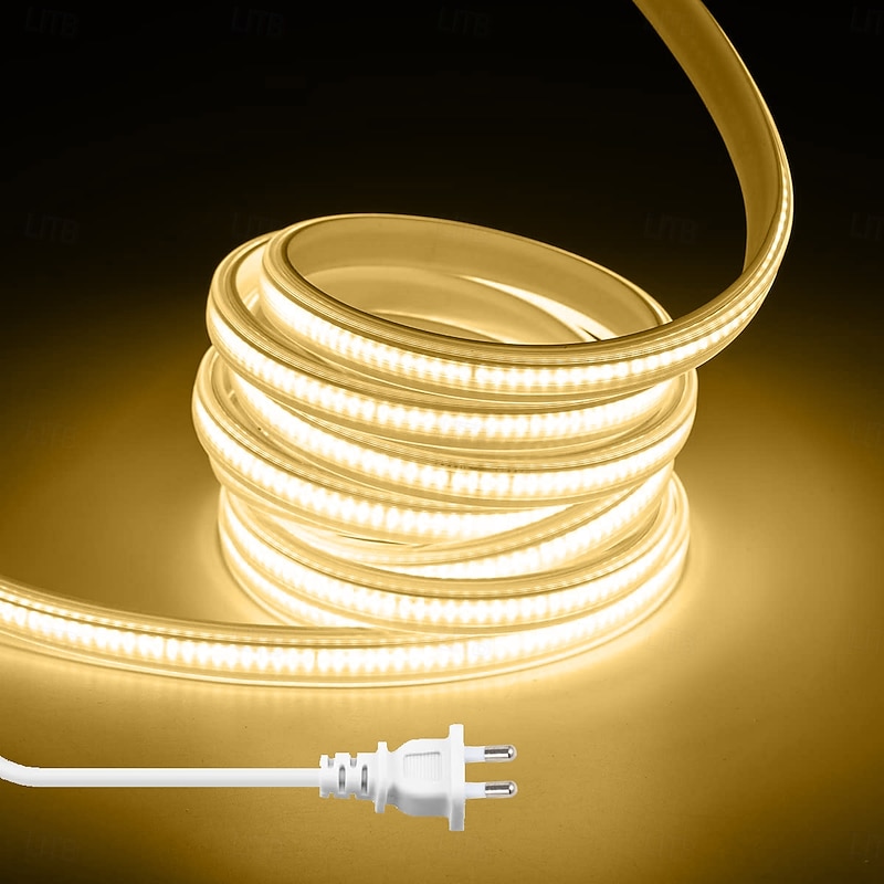 COB LED Light Strip 5-50 Meters Waterproof, Super Bright, Flexible Tape with EU/US Plug 288 LED/m Flexible Strip Light for Bedroom Indoor & Outdoor2