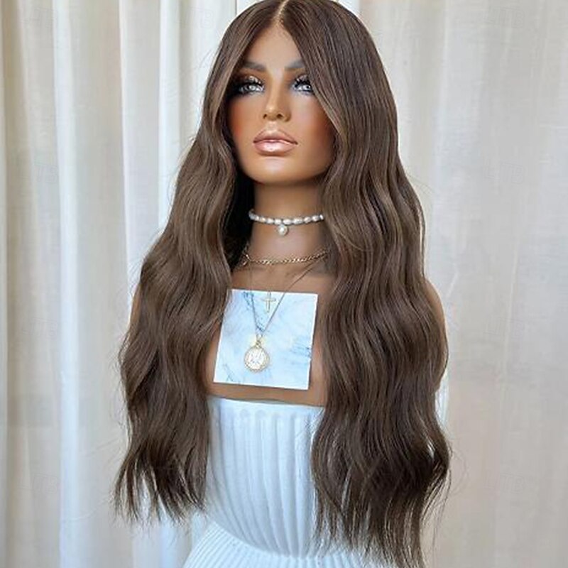 Remy Human Hair 13x4 Lace Front Wig Free Part Brazilian Hair Body Wave Wavy Auburn Wig 130% 150% Density 100% Virgin Glueless Pre-Plucked For Women Long Human Hair Lace Wig4