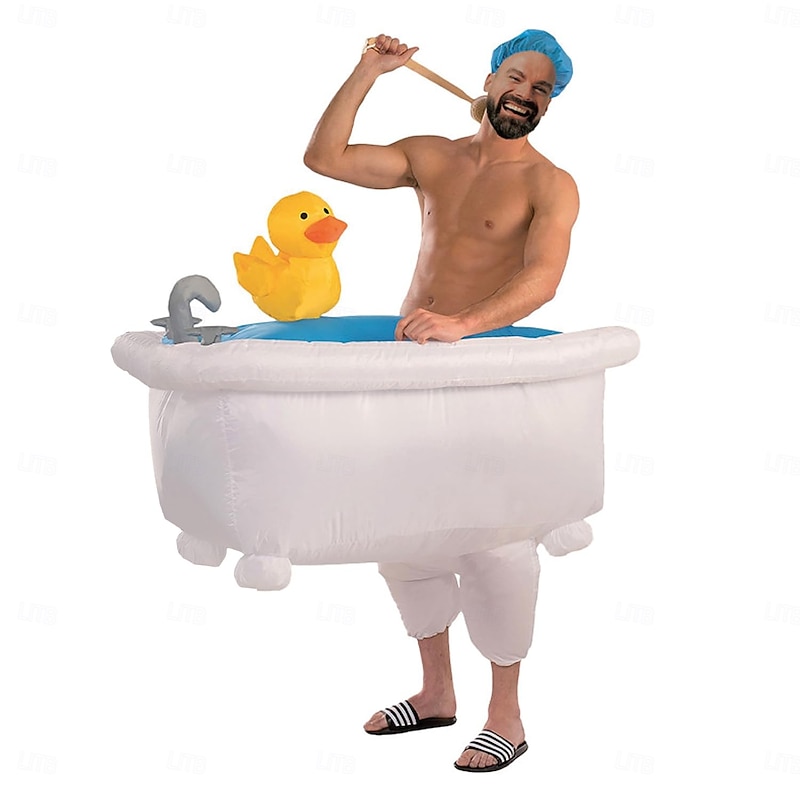 Bathtub Halloween Inflatable Costume Carnival Costume Funny Costume Adults' Men's Women's Carnival Masquerade Performance Party / Evening Easy Halloween Costumes Dress Up