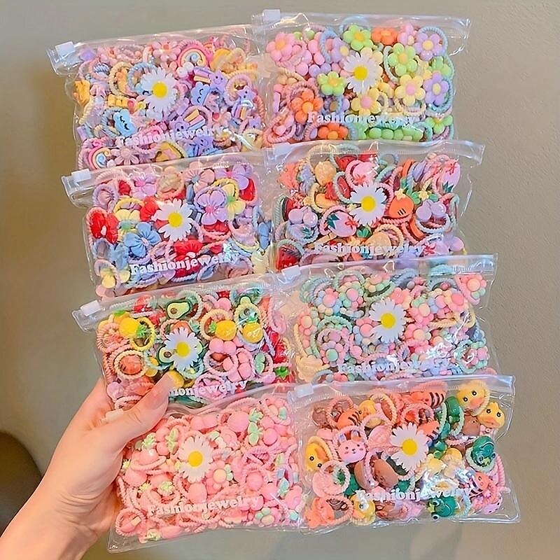 40pcs Cute Hair Tie Set - Colorful Elastic Bands for Women & Girls, Perfect for Ponytails & Braids4