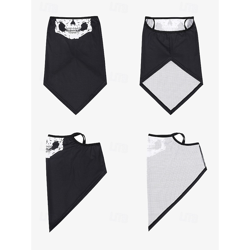 Skull Face Bandana Neck Gaiter for Outdoor Sports – Breathable Multifunctional Face Mask for Cycling, Hiking, and Halloween Festivals4