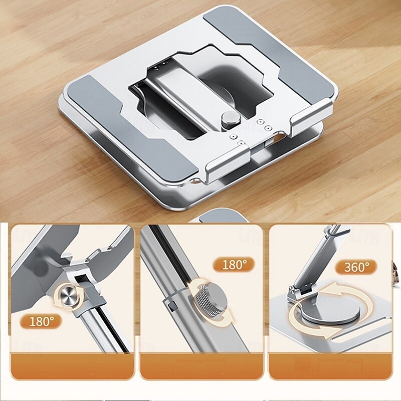 Best Sellers 360 rotating adjustable foldable aluminum alloy Carbon stand holder desktop tablet Holder for phone and tablet4