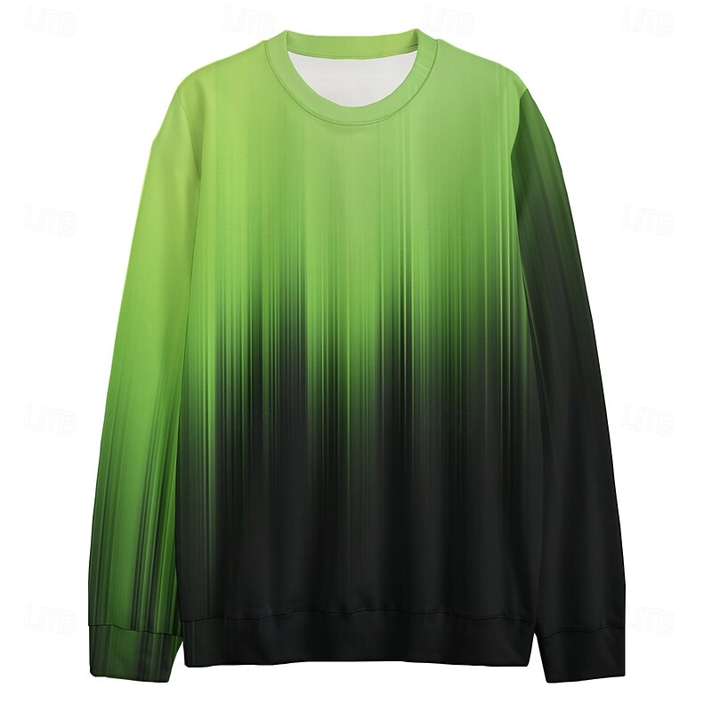 Men's Graphic Gradient Sweatshirts Golf Pullover Sweatshirt Long Sleeve Sweatshirt Hooded Vacation Cool Daily Print Vacation Sports Outdoor Going out Printing Winter Spring &  Fall4