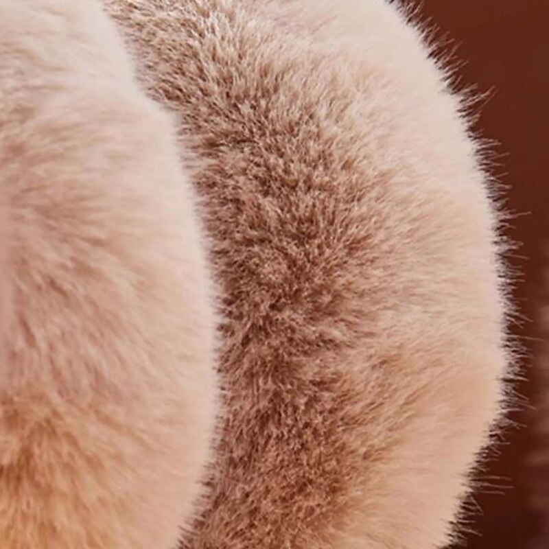 Ear Muffs for Winter Fluffy Foldable Earmuffs Thermal Soft Removable Ear Covers Winter Ear Warmers for Women4