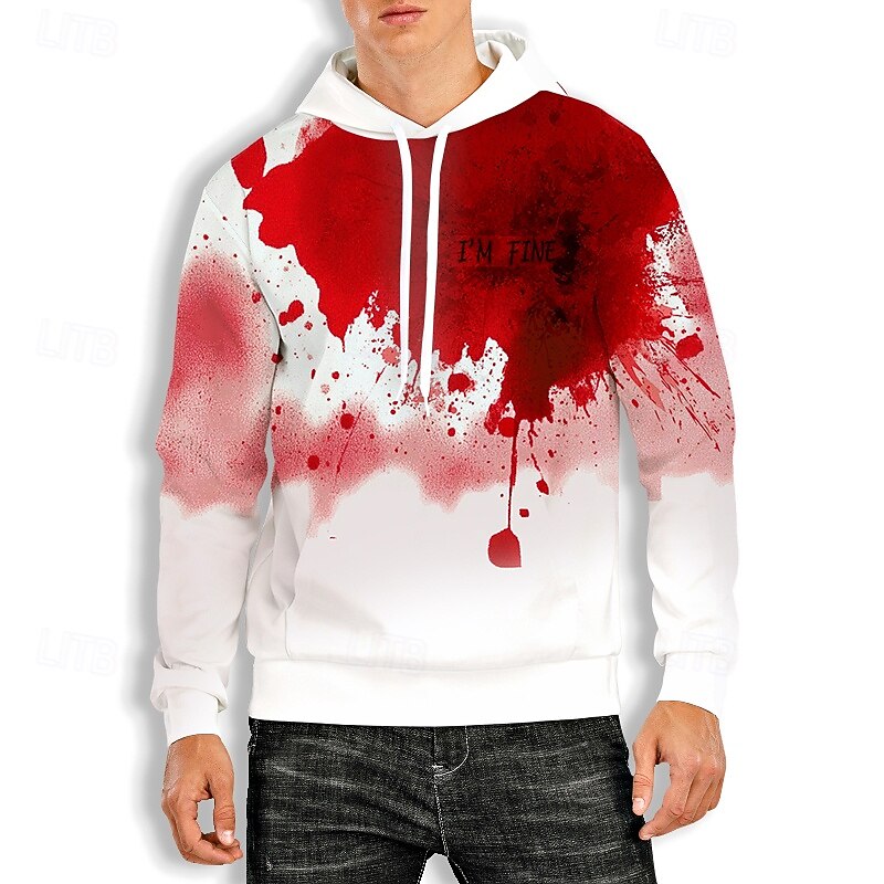 Blood Sangue Organ Hoodie Pullover Halloween 3D Graphic For Couple's Men's Women's Adults' Halloween Carnival Masquerade 3D Print Party Casual Daily2