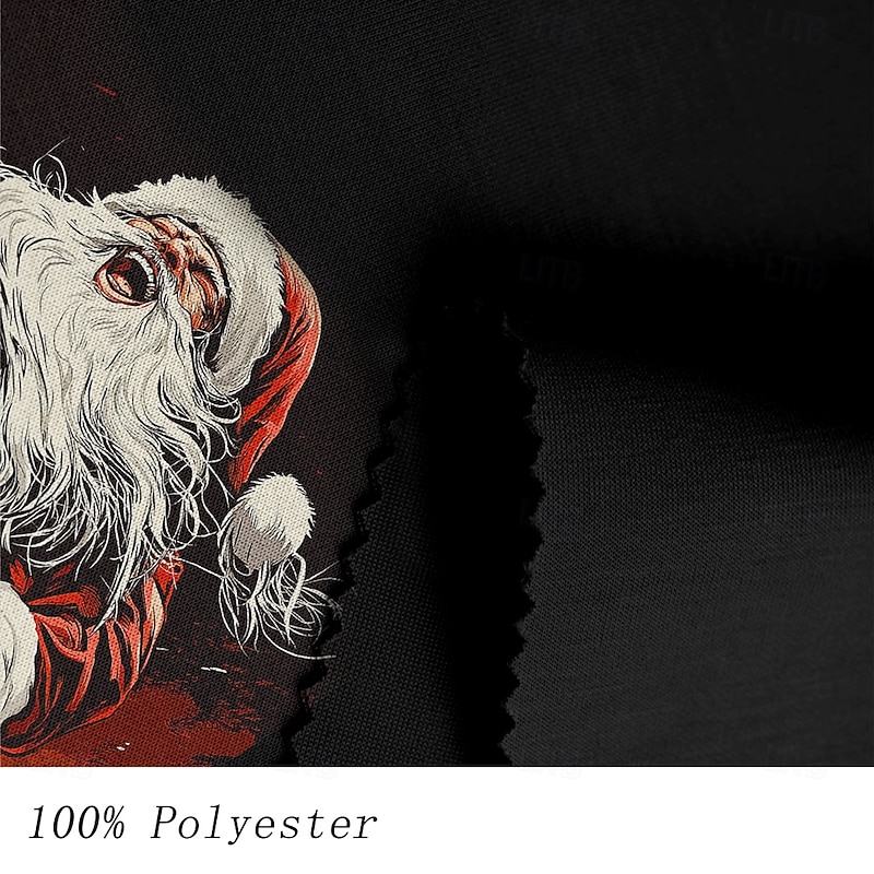 Christmas Men's Santa Claus Musical Instrument Sweatshirts Sweatshirt Sweatshirt Long Sleeve Sweatshirt Crew Neck Cool Rock 3D Printing Streetwear Festival Crewneck Winter Spring &  Fall3