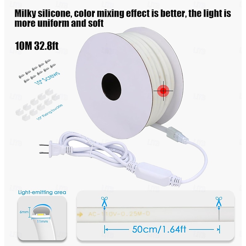 COB LED Strip Lights, 3-40 Meters Strip Lights IP65 Waterproof 288 LEDs/m Super Bright White LED Strip with 24-Key IR Remote Suitable for Bedroom, Kitchen, Outdoor Decoration, Flexible Tape Lights4