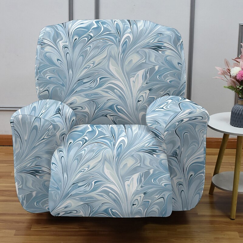 Floral Recliner Chair Cover with Geometric Print Slipcovers Stylish and Stretchy Furniture Protector for Living Room Decor Refresh Your Recliner with a Modern and Elegant Design3