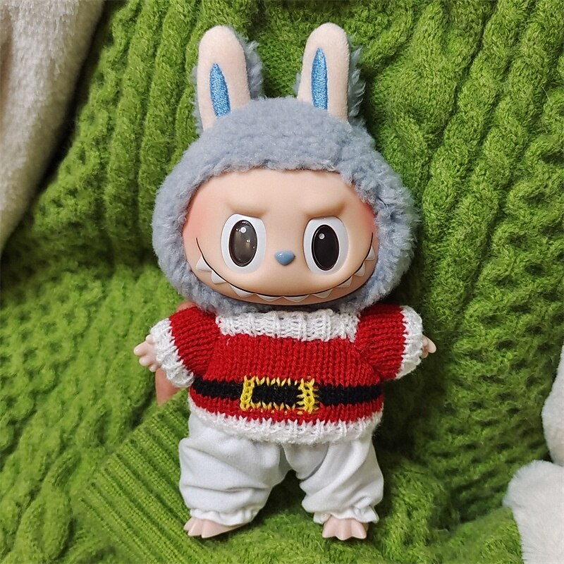 Doll Clothes Suit for 7in/17cm Plush ForLabubu Doll Clothes Doll Sweater(WITHOUT Doll)3