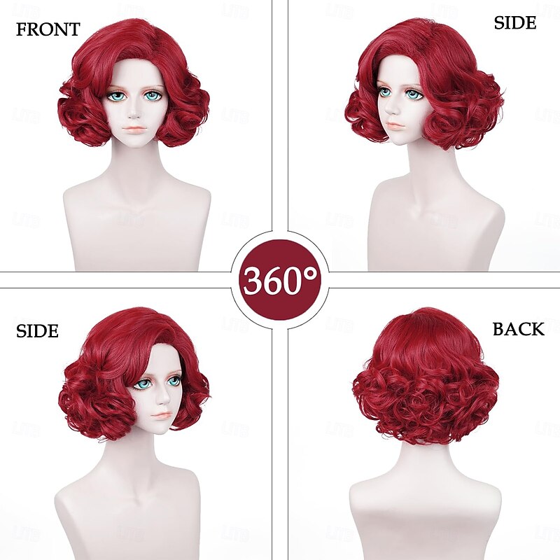 Wig for Women 20s Flapper Wavy Wigs for Carnival Costume Cosplay Party Dress Halloween Wigs4