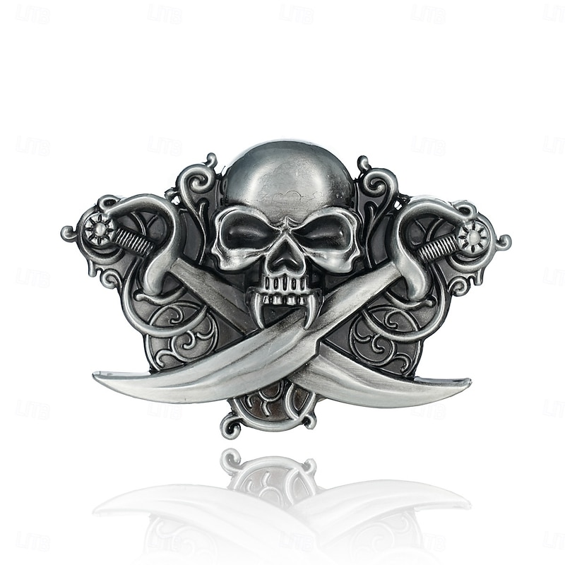 Men's Belt Buckle Buckle Silver Bronze Alloy Vintage Style Retro Vintage Pirate Daily Religious Celebrations3