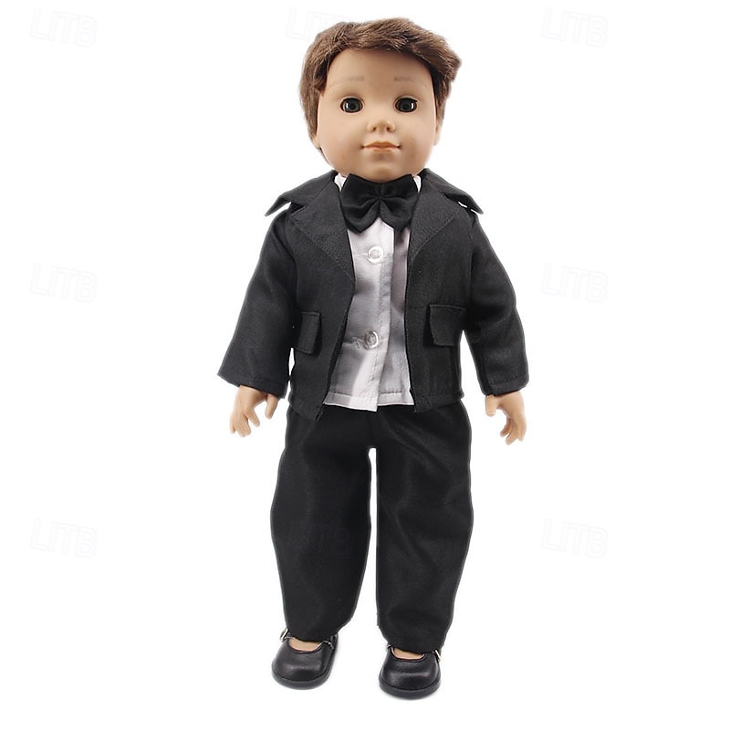 18-inch Boy Doll Clothes Accessories - Logan 4 Pcs 1 Set Doll Outfits Fashion Daily Costume Set Fits All 18 inch Dolls(WITHOUT Doll)