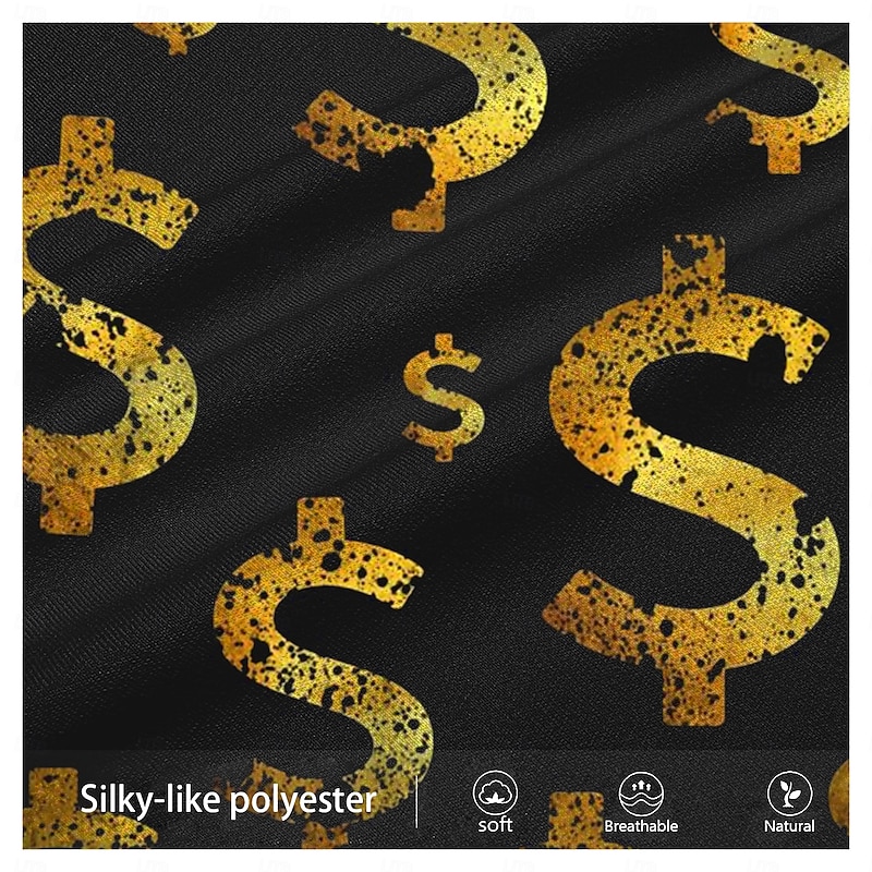 Men's Dollar Sweatpants Joggers Pants Trousers Mid Waist Drawstring Elastic Waist Fashion Casual Party Evening Wear Dailywear Pocket Spring Fall Winter 3D Print Black3