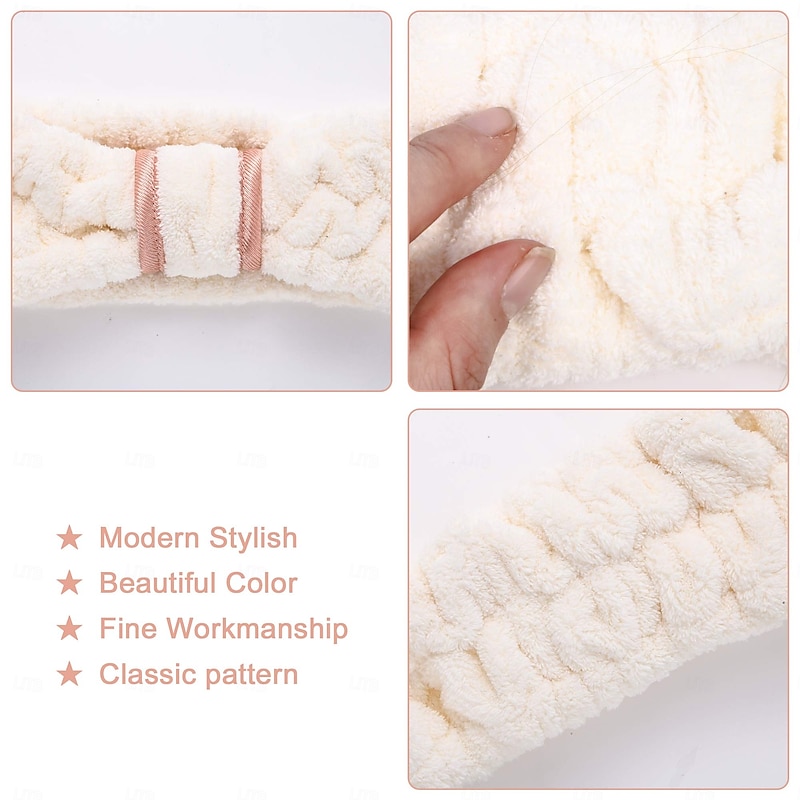 Women's Spa Microfiber Skincare Headbands for Face Washing, Makeup Removal and More4