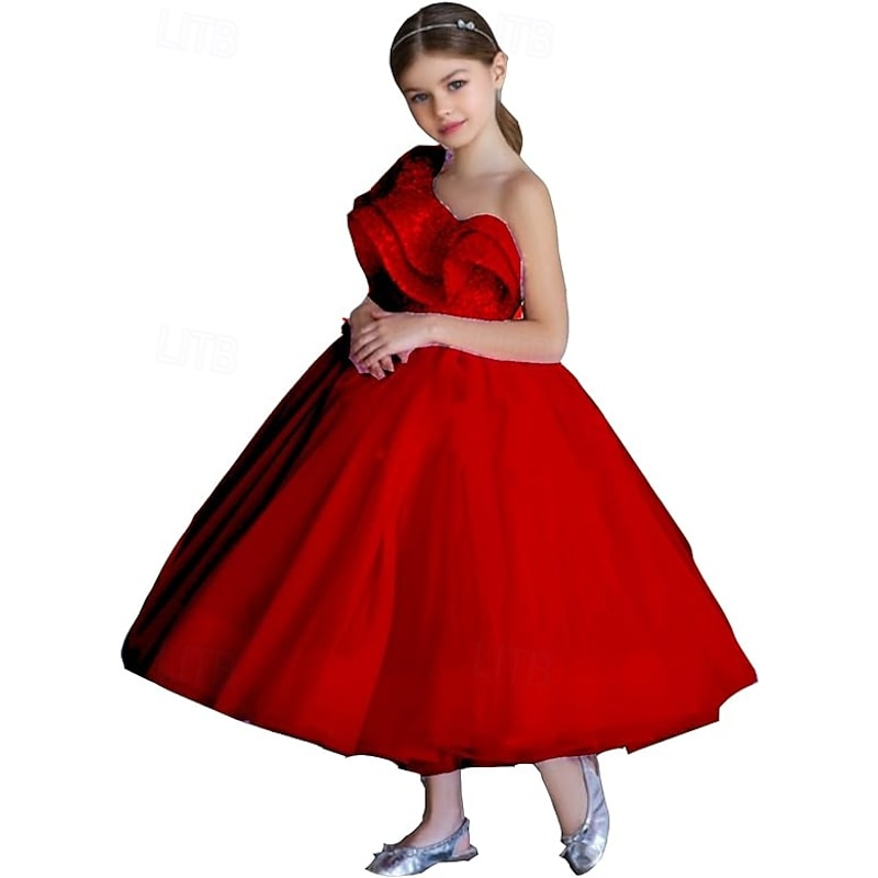 Toddler Girls' Party Dress Sequin Sleeveless Performance Mesh Cute Princess Polyester Above Knee Sheath Dress Tulle Dress Summer Spring Fall 3-7 Years 4-7 Years Black White Red2