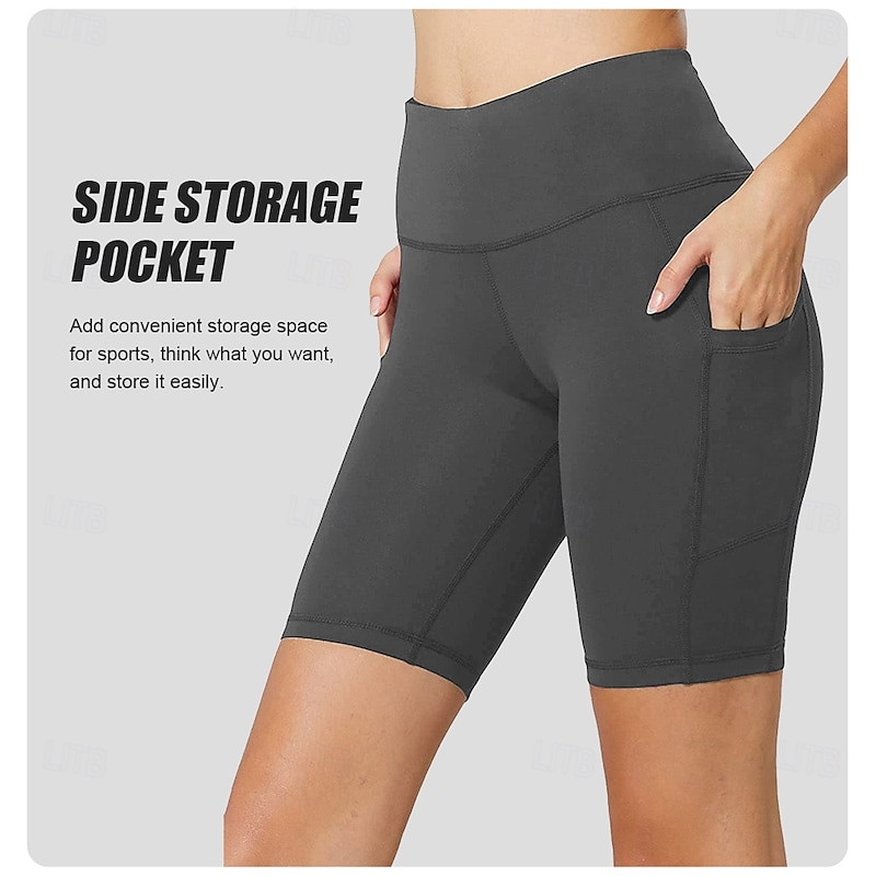 Women's Cycling Shorts Bike Shorts Slim Fit Sports Elastic Sweat-Wicking Breathable Black Dark Blue Clothing Apparel Bike Wear2