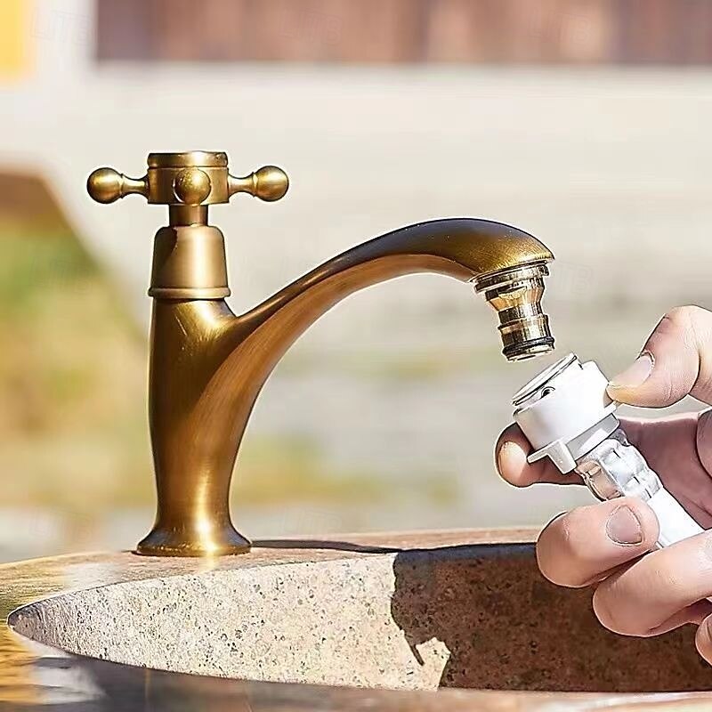 Bathroom Sink Faucet Antique Brass Single Handle One Hole Centerset Mount Lavatory Bathroom Vanity Faucet3