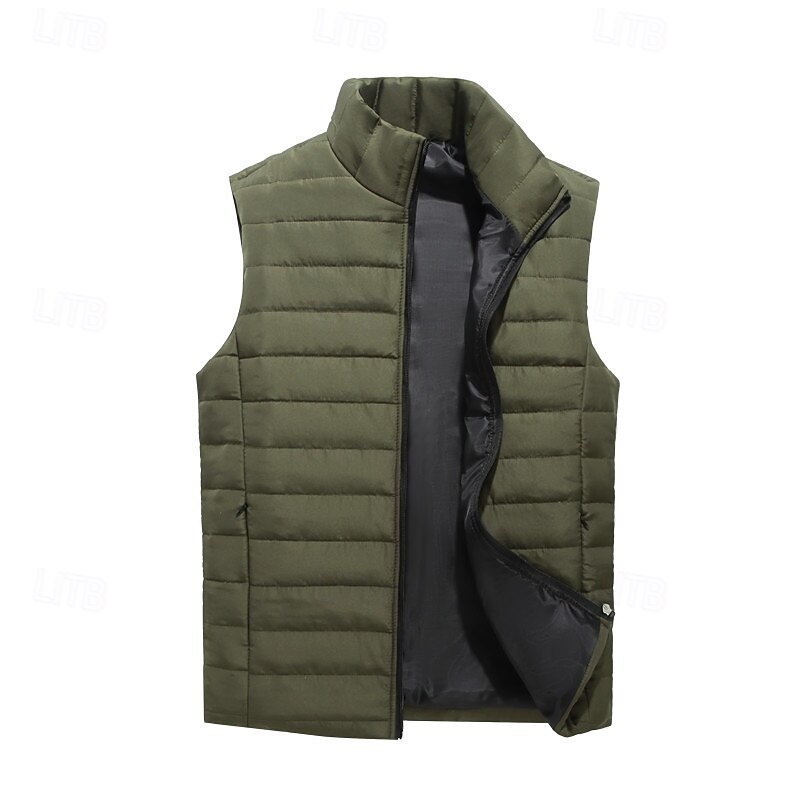 Men's Hiking Vest Hiking Fleece Vest Sleeveless Vest Outdoor Thermal Warm Fleece Lining Breathable Comfortable Winter Zipper Pocket Polyester Black Army Green Red Fishing Camping / Hiking / Caving4