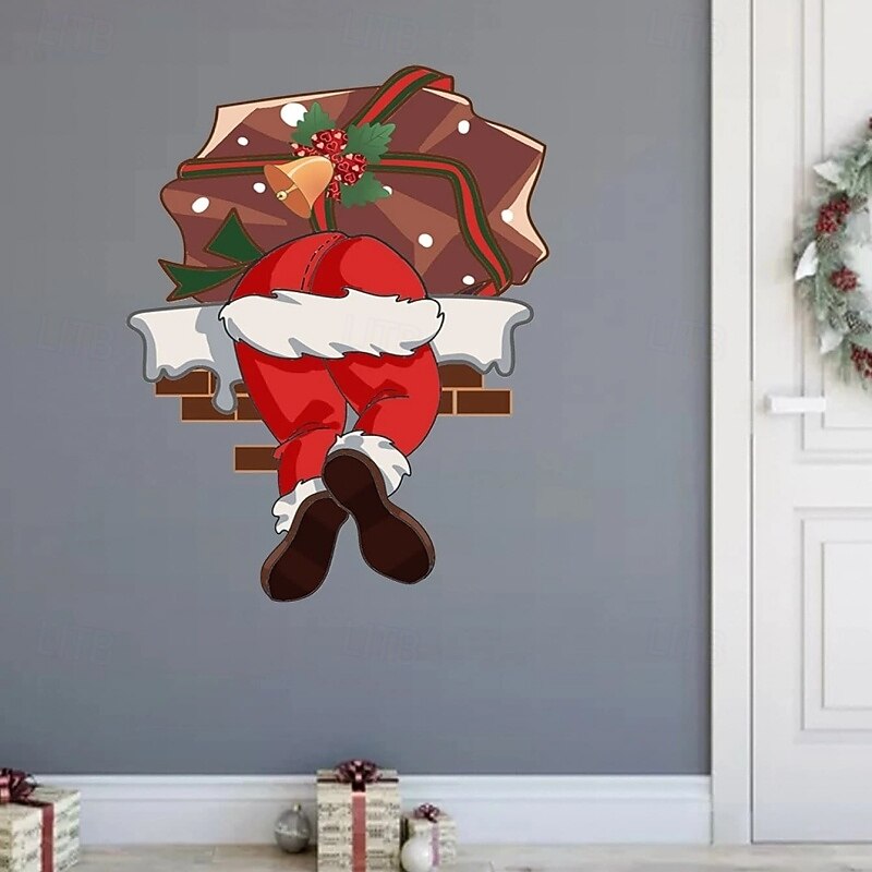 Christmas Santa Claus Wall Stickers Wall Decorations Wall Stickers For Gift Giving Over Walls4