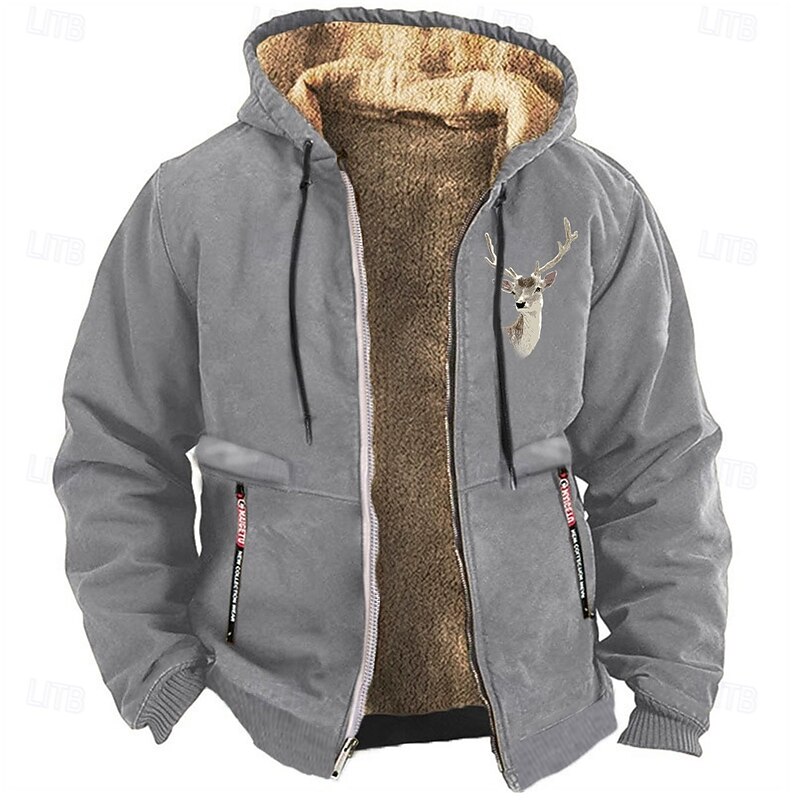 Men's Graphic Prints Cowboy Fleece Sweatshirt Long Sleeve Sweatshirts  Hooded Vintage Western Style Vacation Going out Fall & Winter Black Blue Brown Clothing Apparel Designer Graphic Print S M L XL4