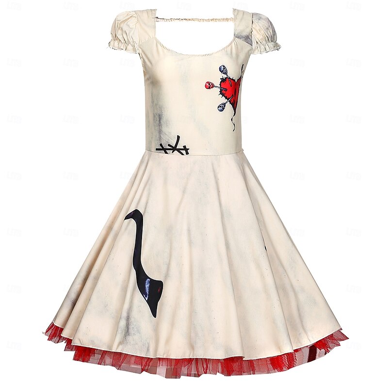 Zombie Ghostly Bride Halloween Cosplay Costume Party Costume Masquerade Outfits Cosplay Adults' Women's Masquerade Mardi Gras Performance Party Halloween Easy Halloween Costumes Dress Up4