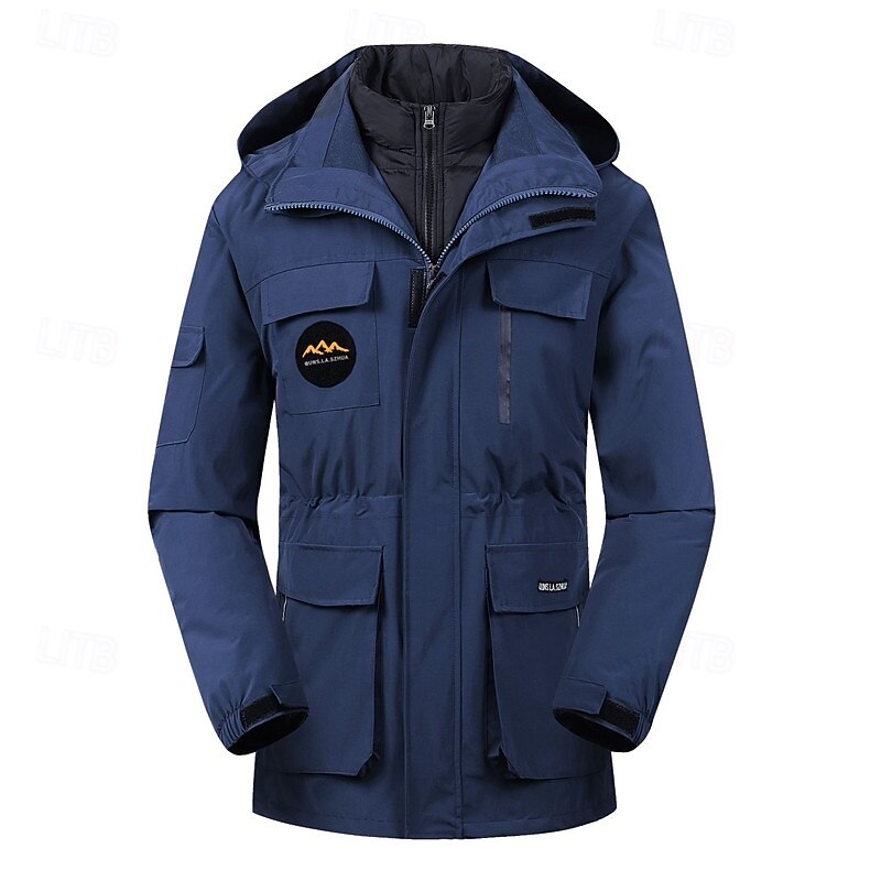 Women's Hiking Jacket Winter Outdoor Waterproof Windproof Front Zipper Lightweight Jacket Full Zip Camping / Hiking / Caving Black Ivory Pink Red Camouflage