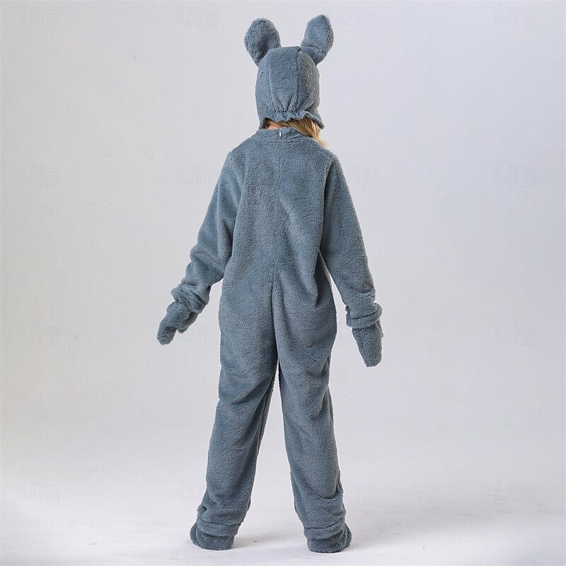 Rabbit Easter Bunny Halloween Funny Costumes Onesies Carnival Costume Cosplay Kid's Boys' Girls' Carnival Easter Performance Party Easy Halloween Costumes Dress Up4