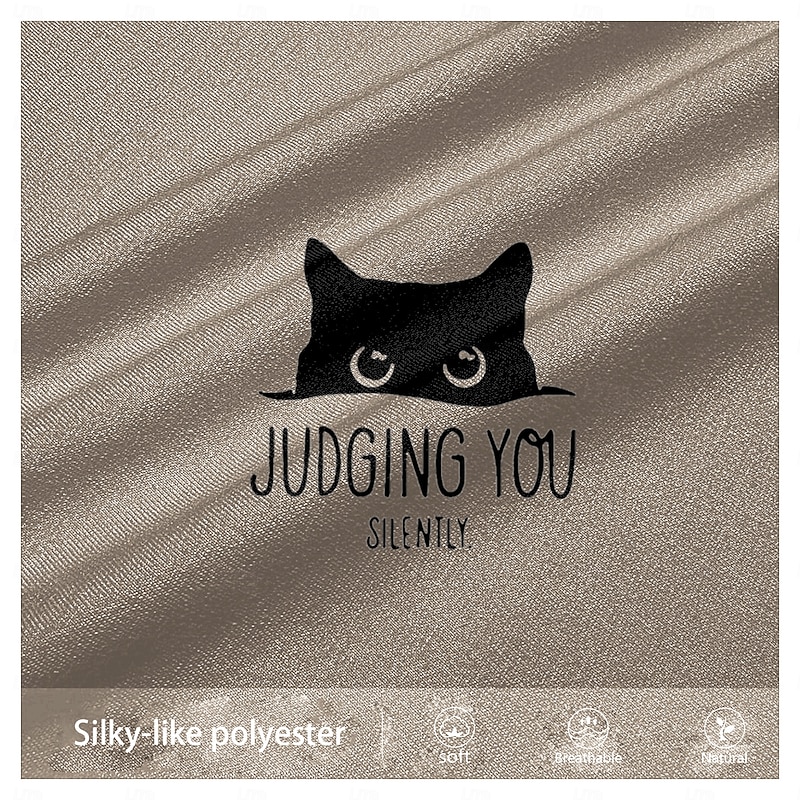 Men's Funny Cat Graphic T-Shirt - Judging You Silently Short Sleeve Tee for Cat Lovers3