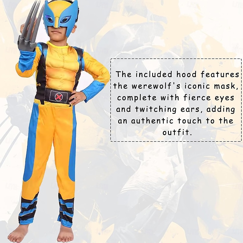 New Popular Movie Yellow Onesie Halloween party 3D printed Bodysuit with Mask3