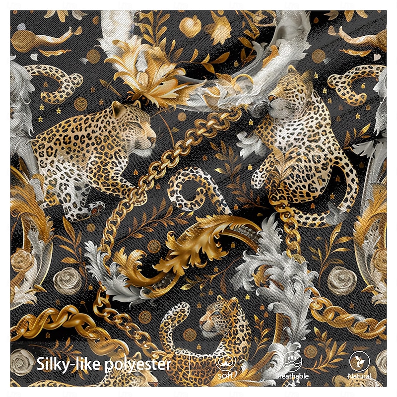 Men's Leopard Dress Pants Mid Waist Fashion Casual Vacation Party Evening Wear Zipper Pocket Straight Leg Trousers Summer Spring Fall 3D Print Black3