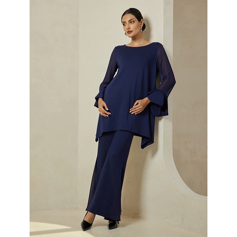 Modal Wedding Elegant Full Length Pants2