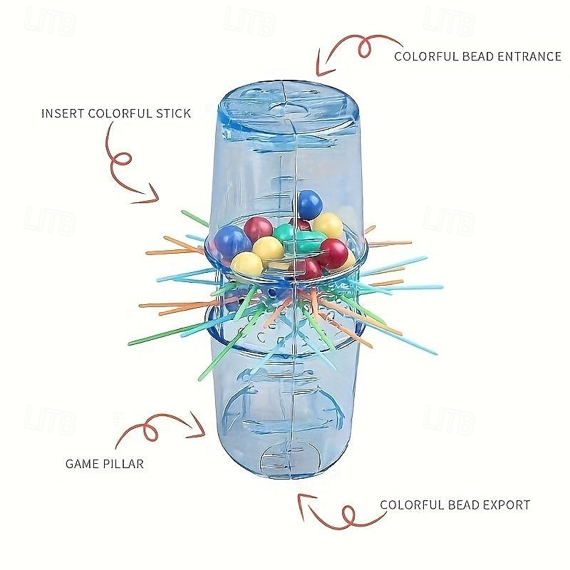 Interactive Puzzle Game - Brain Teaser Toy for Kids and Adults - Develops Problem-Solving Skills, Hand-Eye Coordination, and Critical Thinking - Colorful Beads and Pull Stick Design - Perfect Christma2