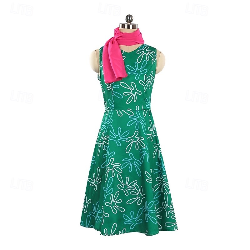 Inside Out 2 Disgust Joy Dress Costume Cute Movie Cosplay for Women's Girls' Kid's Adults' Carnival Party3